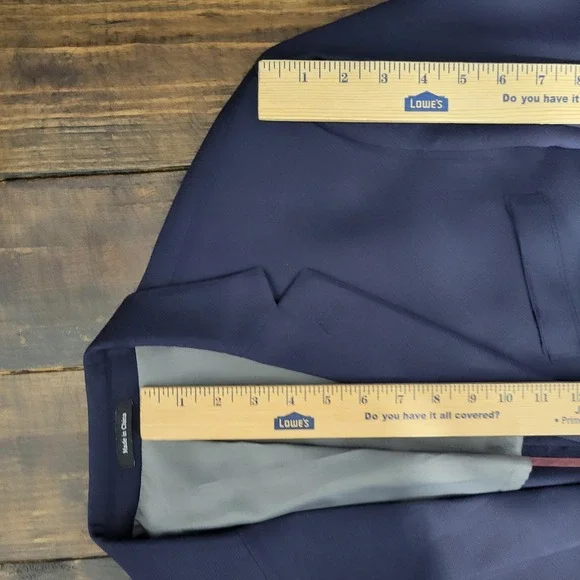 Pronto Uomo Platinum Men's Sport Coat Blazer Two Button Navy Wool Blend 50R